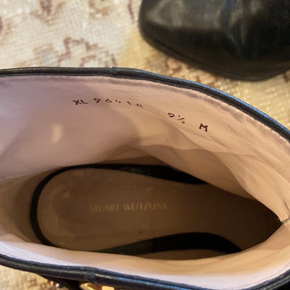 Stuart Weitzman Expert leather buckle moto boots - Picture 8 of 10